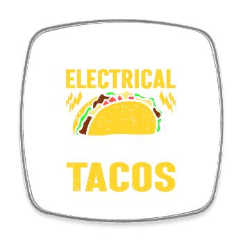 Electrician Gift - Square fridge magnet - white - Front