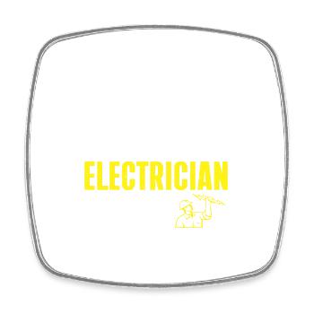 Electrician Gift - Square fridge magnet - white - Front