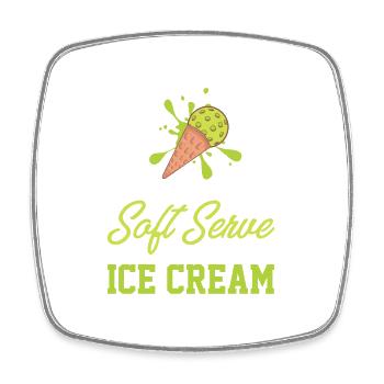 Funny Pickleball If You Want A Soft Serve Go Get - Square fridge magnet - white - Front