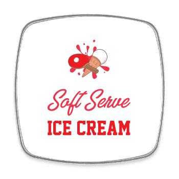 Si vous voulez une portion molle, allez chercher de la crème glacée drôle - Magnet carré - blanc - Devant