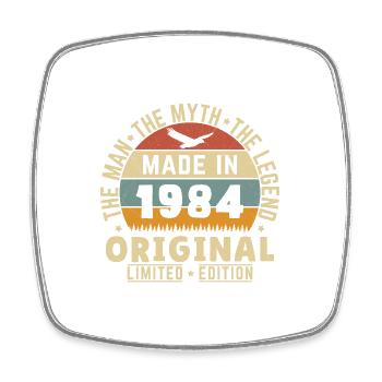 Original 1984 40th Anniversary Vintage Geschenk - Viereckiger Kühlschrankmagnet - Weiß - Vorne