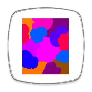 Clouds - Square fridge magnet - white - Front