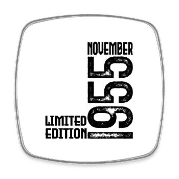 November 1955 Jubiläumsgeschenk. November 1955. - Viereckiger Kühlschrankmagnet - Weiß - Vorne