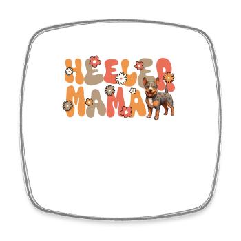 Australian Cattle Dog Groovy Heeler Mom - Square fridge magnet - white - Front
