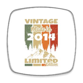 Cadeau D'anniversaire Vintage 2014 - Magnet carré - blanc - Devant