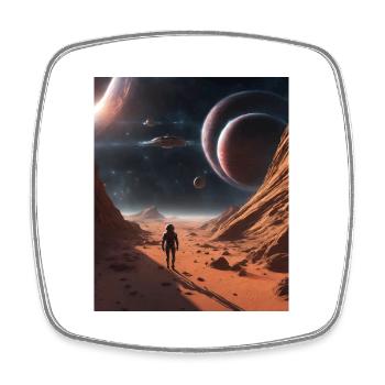 Astronomie Weltall Planeten - Viereckiger Kühlschrankmagnet - Weiß - Vorne