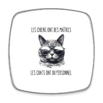 les chats ont du personnel - Magnet carré - blanc - Devant