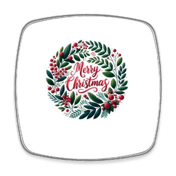 Merry Christmas design Funny Gift for Xmas Lovers - Square fridge magnet - white - Front