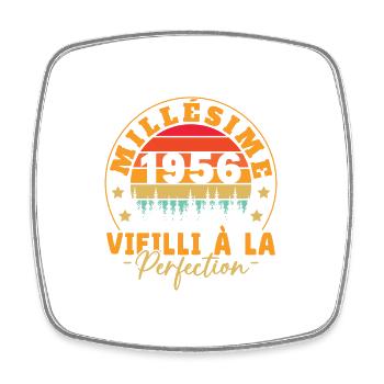Millésime 1956, Cadeau D'anniversaire Vintage 1956 - Magnet carré - blanc - Devant