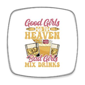 Bad Girls Mix Drinks Bartender Barmaid - Viereckiger Kühlschrankmagnet - Weiß - Vorne