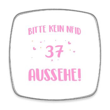 Bitte kein Neid weil ich mit 37 so gut aussehe! - Viereckiger Kühlschrankmagnet - Weiß - Vorne
