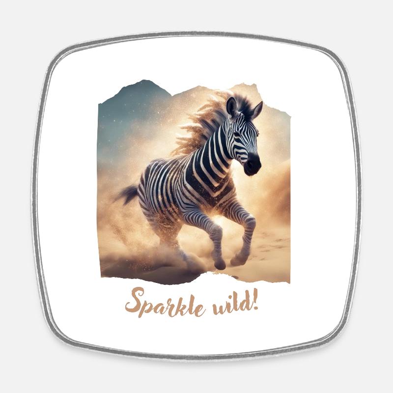 Sparkle wild - Viereckiger Kühlschrankmagnet - Weiß