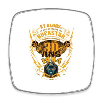 30th Birthday 1994 Rock and Roll Forever Gift - Square fridge magnet - white - Front