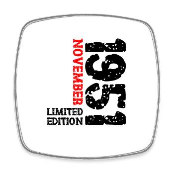 1951 novembre Limited Edition 72e anniversaire décoration - Magnet carré - blanc - Devant