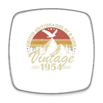 Vintage 1954 Birthday Gift Born in 1954 - Square fridge magnet - white - Front