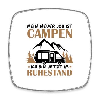 Renter Camping Geschenk - Viereckiger Kühlschrankmagnet - Weiß - Vorne