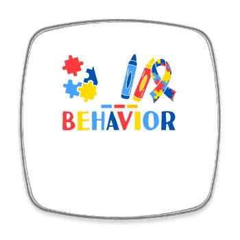 Behavior Analyst Vibes ABA Therapist Behavioral - Square fridge magnet - white - Front