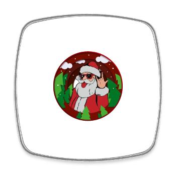 I'm On The Nice List - Funny Christmas Santa - Square fridge magnet - white - Front