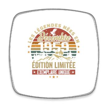 1959 Vintage Cadeau Anniversaire Décembre 1959 - Magnet carré - blanc - Devant