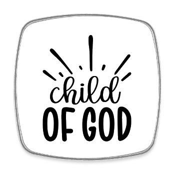 Child Of God - Square fridge magnet - white - Front