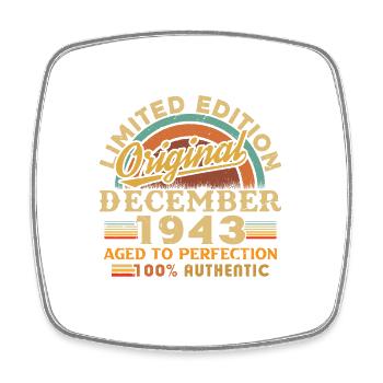Cadeau D'anniversaire Décembre 1943 Vintage Rétro - Magnet carré - blanc - Devant