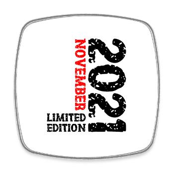 2021 Novembre Édition Limitée 2ème Anniversaire Décoration - Magnet carré - blanc - Devant