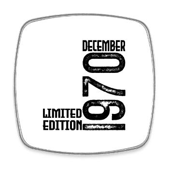 Cadeau Anniversaire Décembre 1970. Decembre 1970. - Magnet carré - blanc - Devant