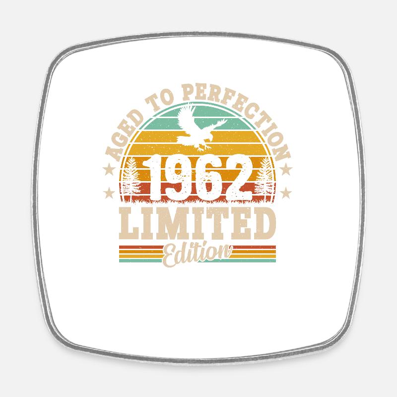 1962 - A legendary year - Square fridge magnet - white