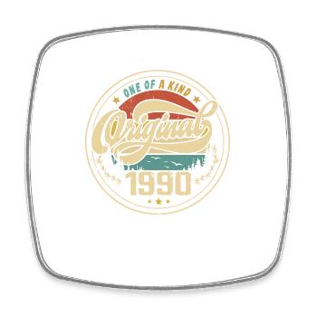 Original 1990 Vintage - 1990 Birthday Gift - Square fridge magnet - white - Front