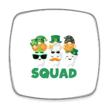 Dental Squad Zahn Niedlichen Gnom Saint Patricks - Viereckiger Kühlschrankmagnet - Weiß - Vorne