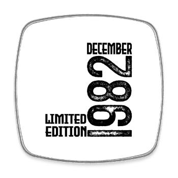 Geburtstagsgeschenk Dezember 1982. Dezember 1982. - Viereckiger Kühlschrankmagnet - Weiß - Vorne