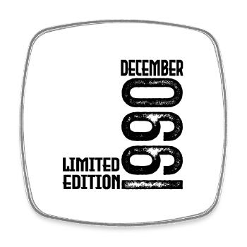 Cadeau Anniversaire Décembre 1990. Decembre 1990. - Magnet carré - blanc - Devant