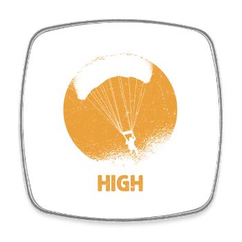 I Like To Get High Parachute Skydiver - Viereckiger Kühlschrankmagnet - Weiß - Vorne