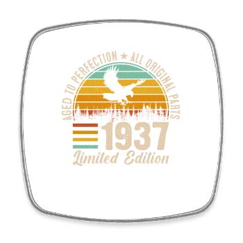 1937 - A Vintage Masterpiece - Square fridge magnet - white - Front