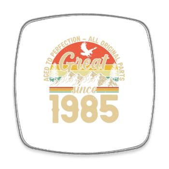 1985 - A legendary year - Square fridge magnet - white - Front
