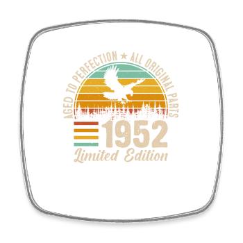 Vintage 1952 - Zeitlose Eleganz zum 72. Geburtstag - Viereckiger Kühlschrankmagnet - Weiß - Vorne