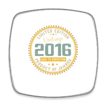 Jahrgang 2016 Geburtstagsgeschenk 2016 - Viereckiger Kühlschrankmagnet - Weiß - Vorne