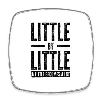 Little by Little Tee – perfektes Geschenk für Wachstum! - Viereckiger Kühlschrankmagnet - Weiß - Vorne