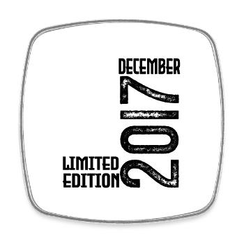 Birthday Gift December 2017. December 2017. - Square fridge magnet - white - Front