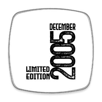 Birthday Gift December 2005. December 2005. - Square fridge magnet - white - Front
