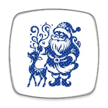 Weihnachten Weihnachtsmann Weihnachtsmann ungezogene Feiertage Winter - Viereckiger Kühlschrankmagnet - Weiß - Vorne
