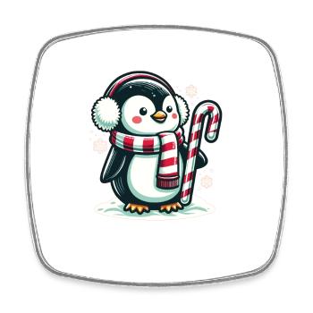 Penguin Christmas Animals Cute Penguins - Square fridge magnet - white - Front