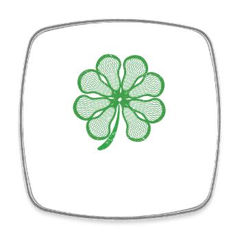 Lacrosse Shamrock Shamrock Drôle St Patricks - Magnet carré - blanc - Devant