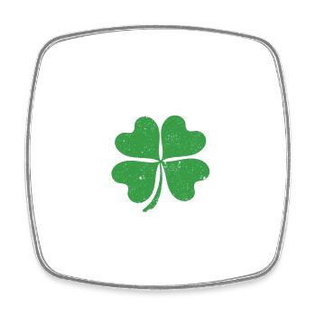 0% Irisches Kleeblatt Lustiger St. Patricks Day - Viereckiger Kühlschrankmagnet - Weiß - Vorne