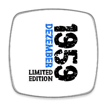 1959 December Limited Edition 64th Birthday Decoration - Square fridge magnet - white - Front