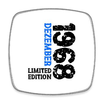 1968 December Limited Edition 55th Birthday Decoration - Square fridge magnet - white - Front