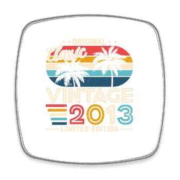 Cadeau Légendaire Millésime 2013 - Magnet carré - blanc - Devant