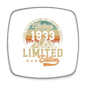 1933 Vintage Birthday - Square fridge magnet - white - Front