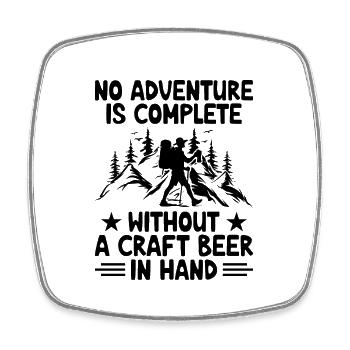 Randonnée Nature Trekking Alpinisme Randonneur Outdoo - Magnet carré - blanc - Devant