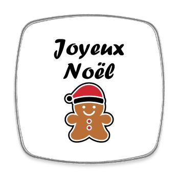 Joyeux noel pain d'épice - Magnet carré - blanc - Devant